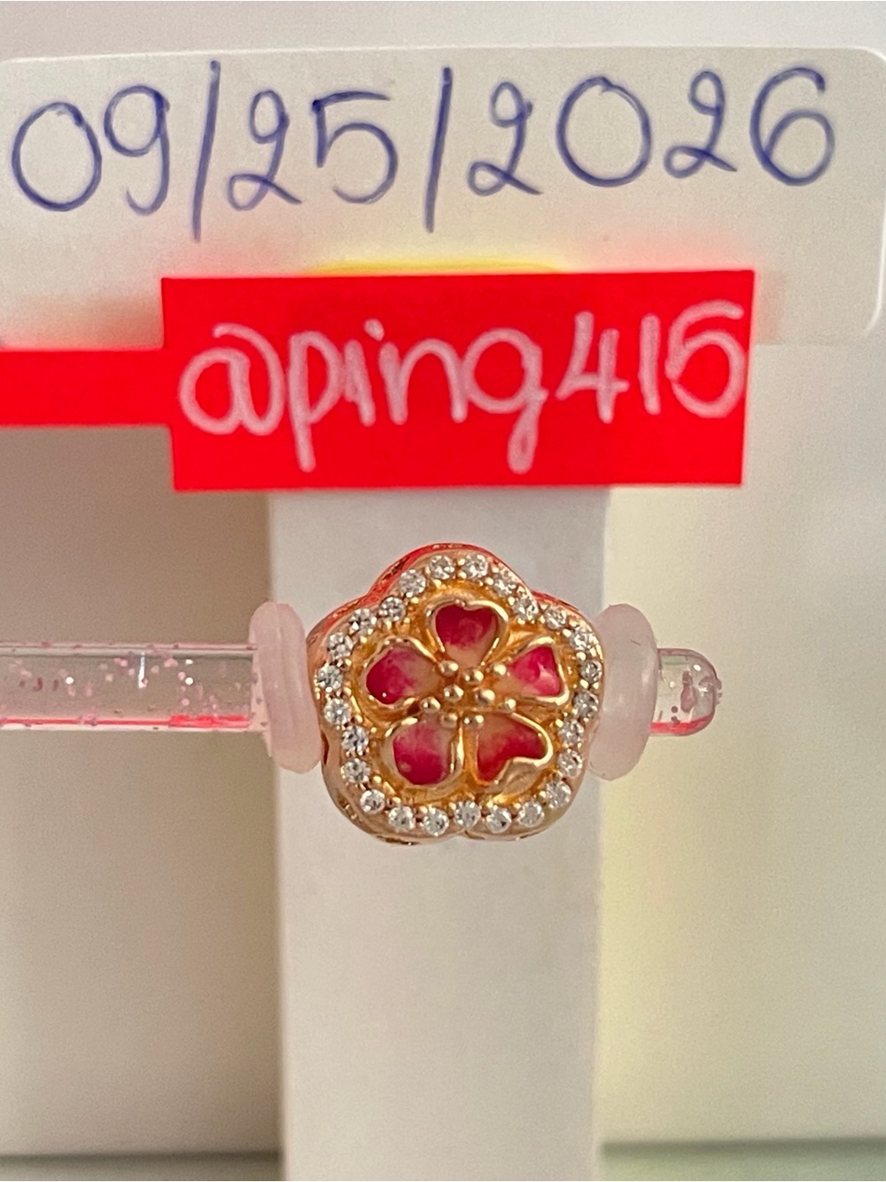 Pandora Peach Blossom Charm